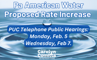 Comitta Opposes Water Rate Increase, Encourages Residents to Attend PUC Hearing