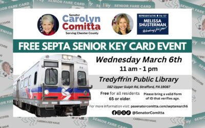 Comitta, Shusterman to host SEPTA Senior Fare Card Event March 6